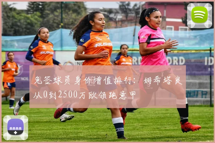 免签球员身价增值排行:姆希塔良从0到2500万欧领跑意甲