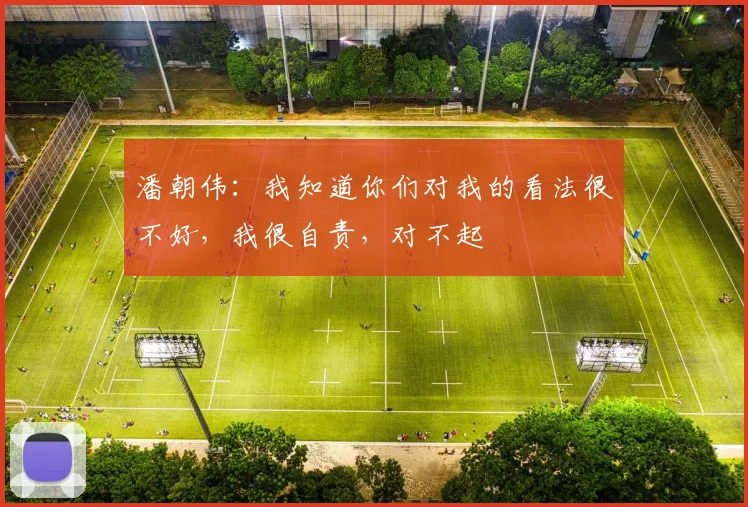 潘朝伟：我知道你们对我的看法很不好，我很自责，对不起